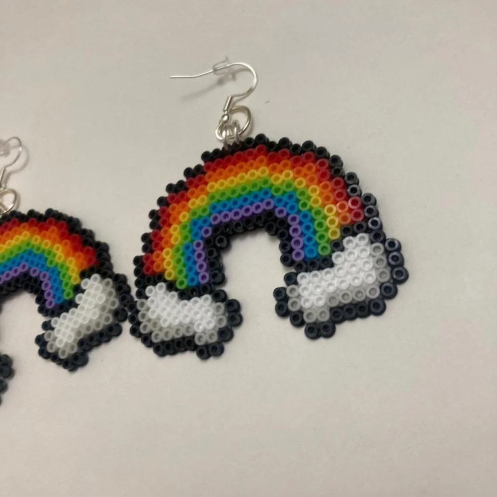 Handmade Rainbow Earrings - Picture 3 of 3